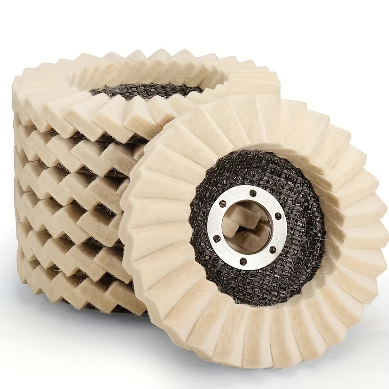 4 5 inch 115mm wool felt flap disc polishing wheel set 5pcs durable polishing tool for marble