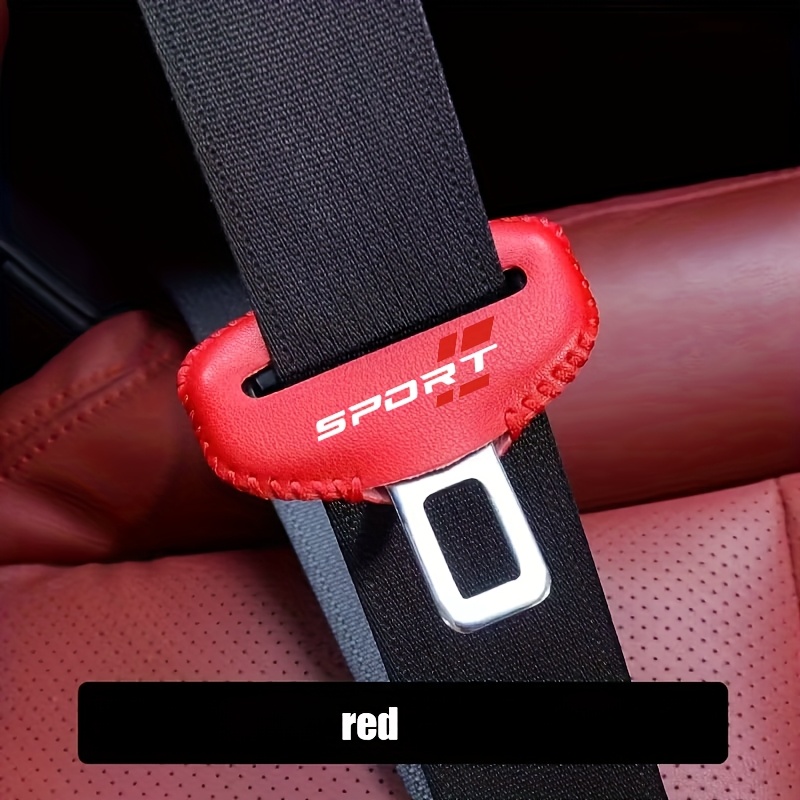 Image of 2pcs Set Of Car Seat Belt Cover, Seat Belt Decoration, Scratch Protection And Interior Accessories, Suitable For All Car Models