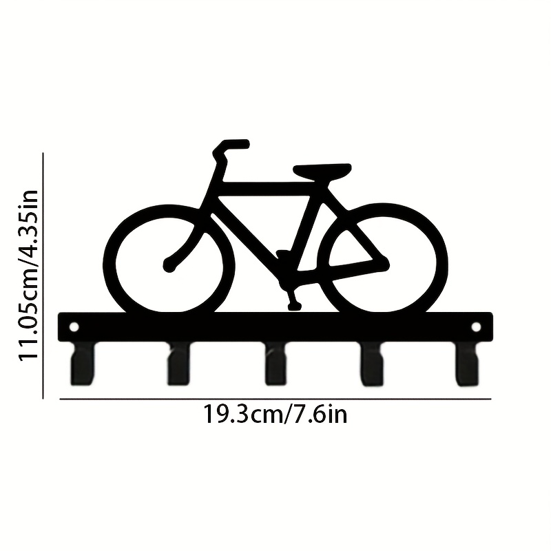 TEMU A Popular Metal Bicycle Decorative Key Hook, Suitable For Hanging Keys On The Wall Behind The Door, As Well As For Coats, Hats, Towels, ,