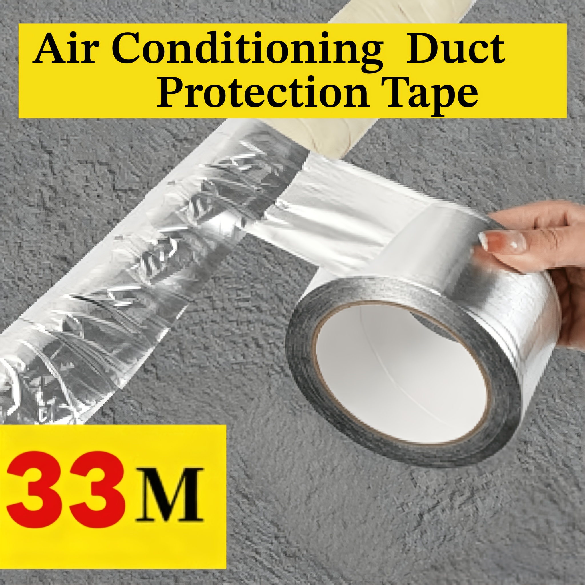 TEMU 33-meter Long Air Conditioner Pipe Sunscreen Anti-aging Tape High-temperature Resistant Heat Insulation Strapping Tape Outdoor Solar Heat