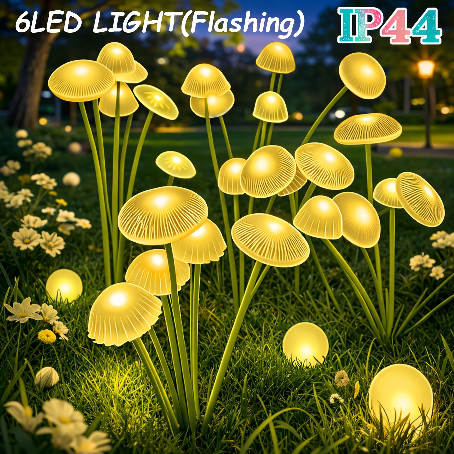 TEMU 10led 8led 6led Solar Garden Lights - Jellyfish Mushroom Lights, Ip44 Solar Outdoor Decorative Lawn Lighting, Suitable For Gardens, Courtyards,