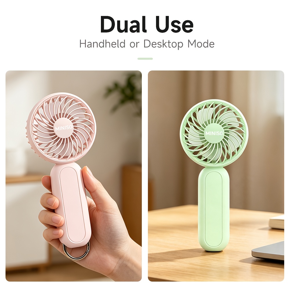 rechargeable battery handheld fan with carabiner clip desktop and personal use for outdoor travel camping hiking makeup gifts for girlfriend or boyfriend Product details 9