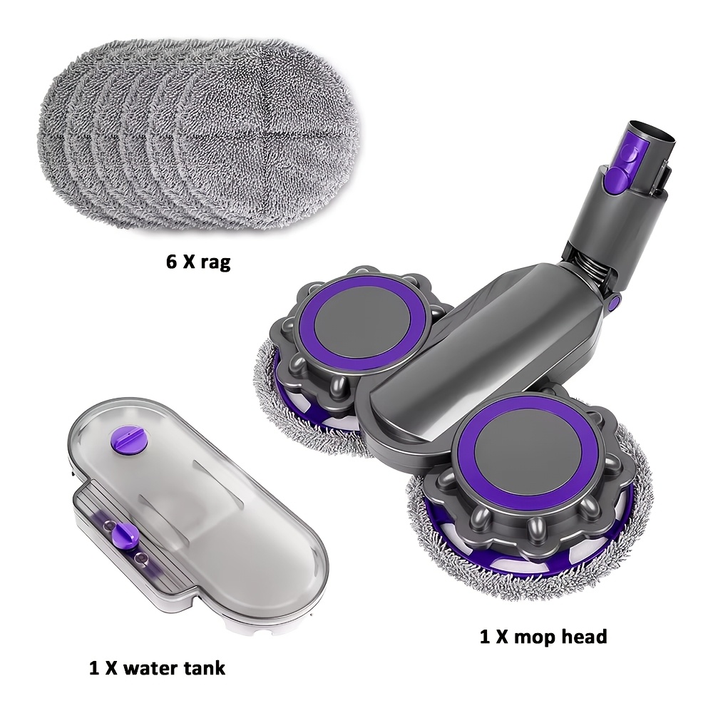 Electric Mop Head Mop Brush Head For V7 V8 V10 V11 V15 Vacuum Cleaner With 6pcs Mop Pads And Detachable Water Tank Additions