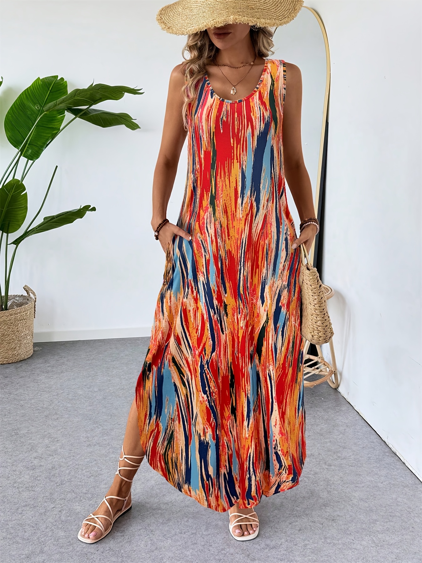 multi coloured festival dress Eye-catching Lavender Strapless Shimmer Mermaid Slit Prom Dress main image 1