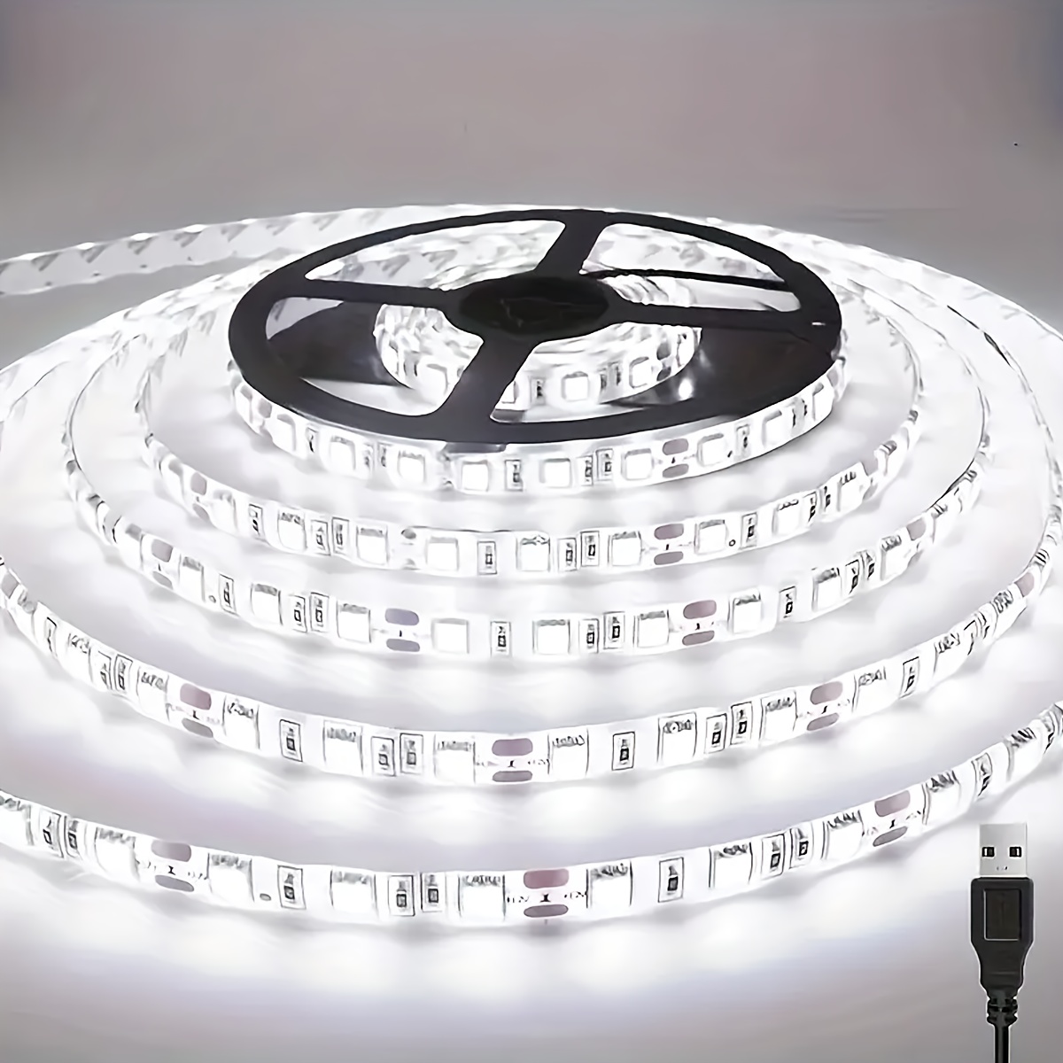 TEMU White Led Light Strips, Led Light Strips With Switches, Usb-powered Light Strips, Bathroom Mirror Lighting Lamps, Wardrobe Decoration, Suitable