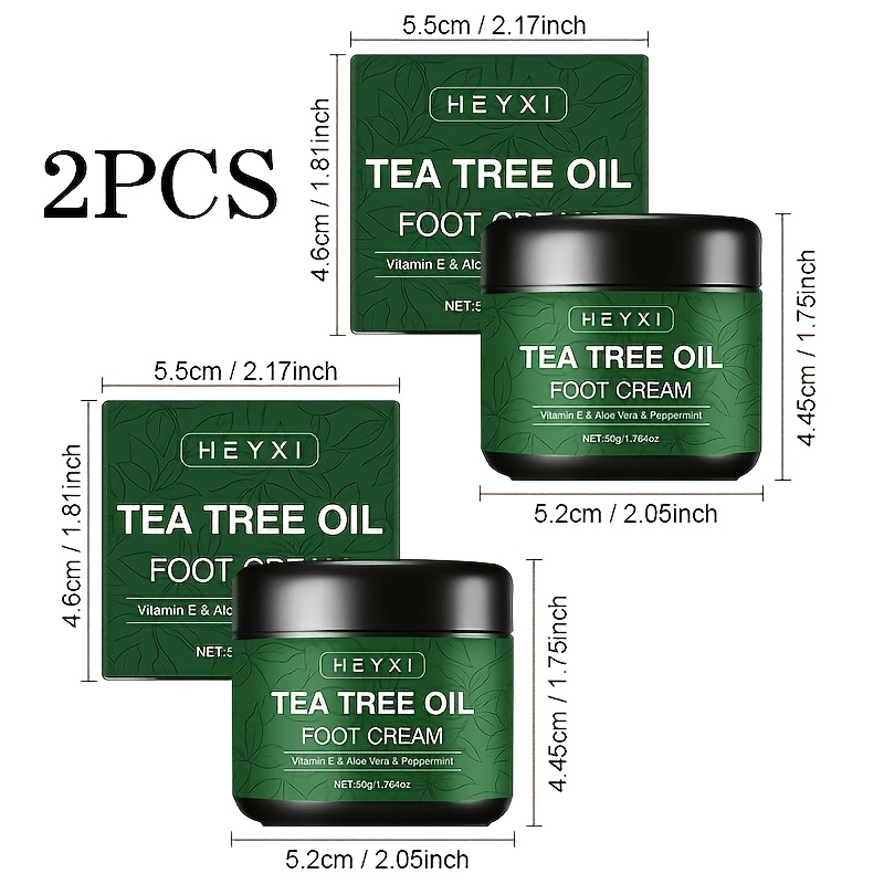 TEMU Oil Foot Care Cream (2pcs Set), Made With Aloe Vera And Peppermint Ingredients, Moisturizes Dry, Rough, And , Leaving A Lasting Fragrance And