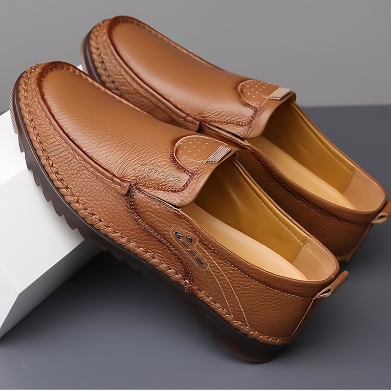Mocassins Hommes Décontractés - Cuir PU Respirant - Tailles 39 à 47 - Conseil : Prendre Une Taille Au-dessus