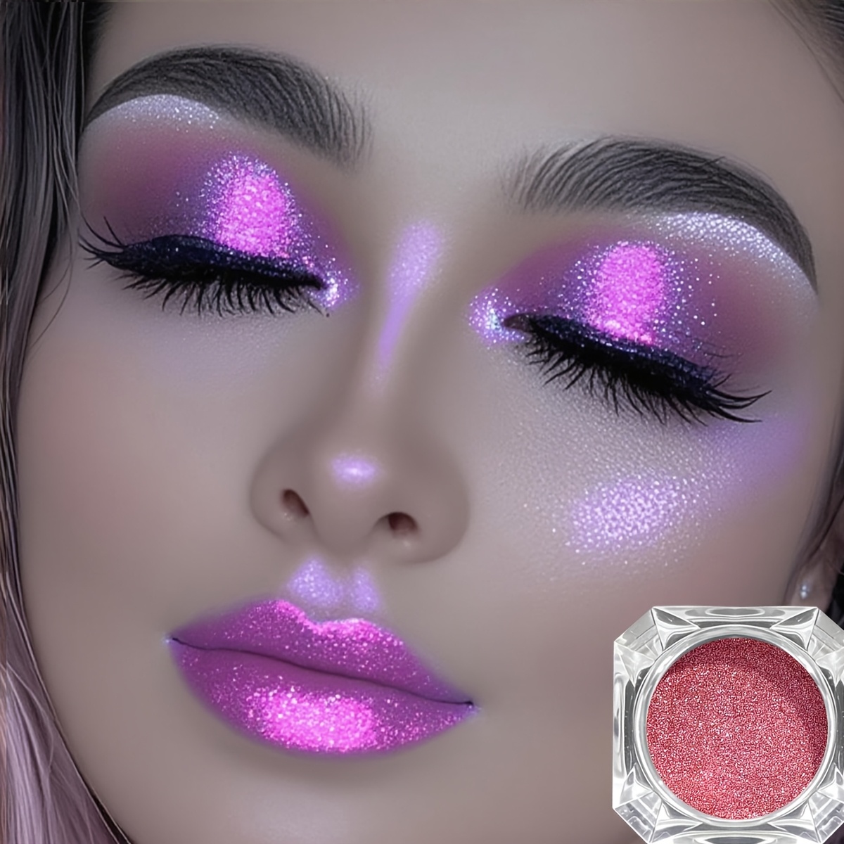 Schitterende Paars-Roze Oogschaduwpoeder