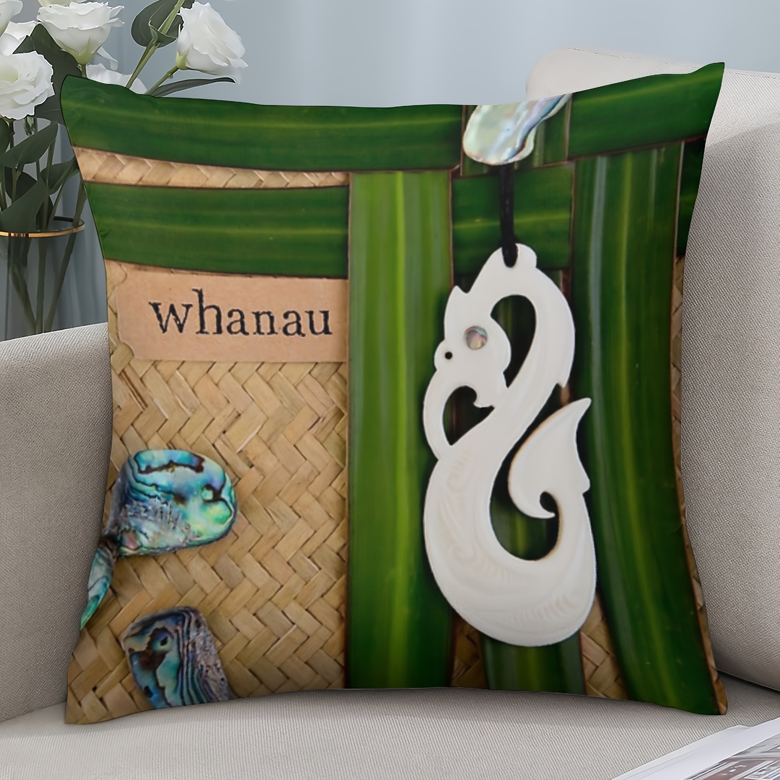 TEMU A Cushion Cover Featuring A Maori From New Zealand - Double-sided With Maori Tribal Patterns (tikanga, , Mana) - Designed With Traditional New