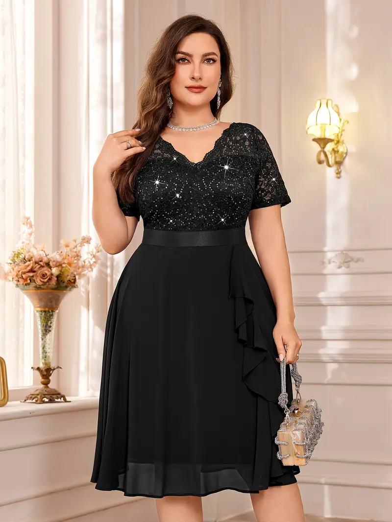plus size p84118a elegant plus size womens lace bridesmaid - Temu plus size p84118a elegant plus size womens lace bridesmaid - Temu