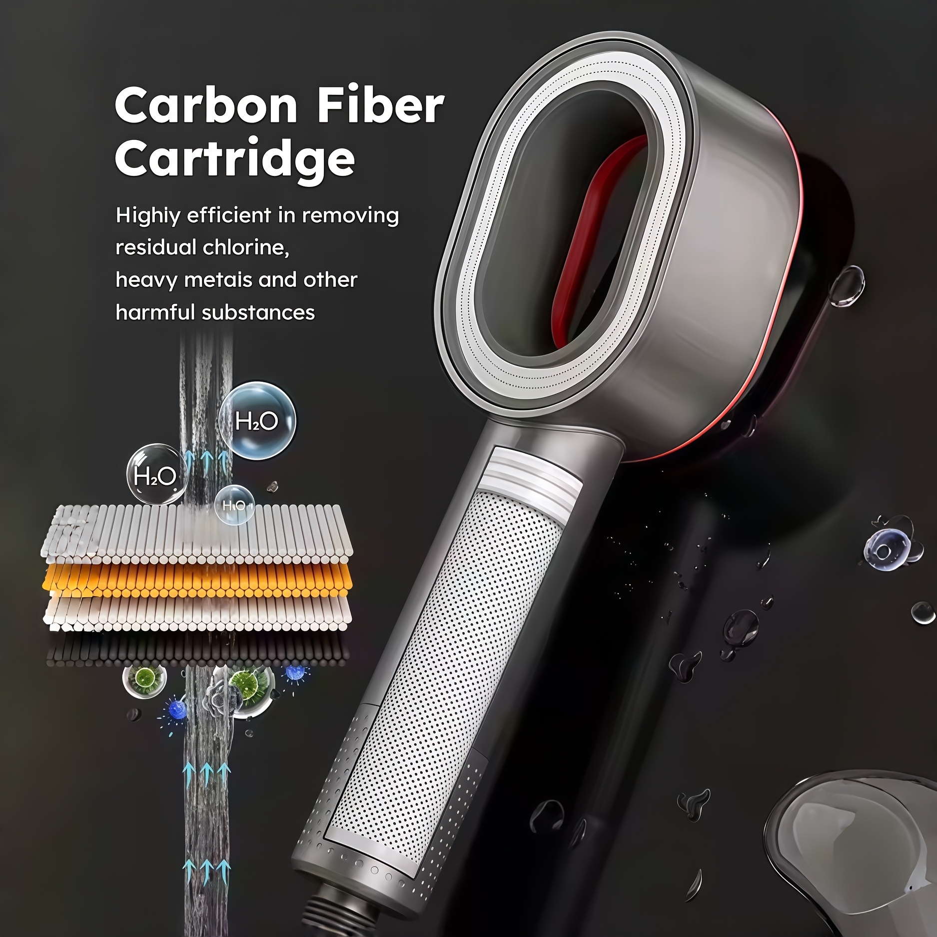 99% High-Efficiency ACF Activated Carbon Fiber Filter Cartridge for Shower Head