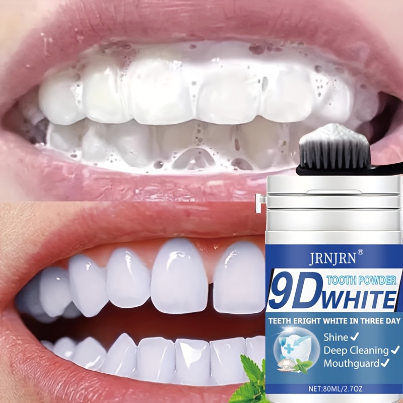   powder 2 71oz deep cleaning mint flavor brightens smile   breath hypoallergenic for daily use perfect gift for women teeth teeth whitener mint flavor teeth