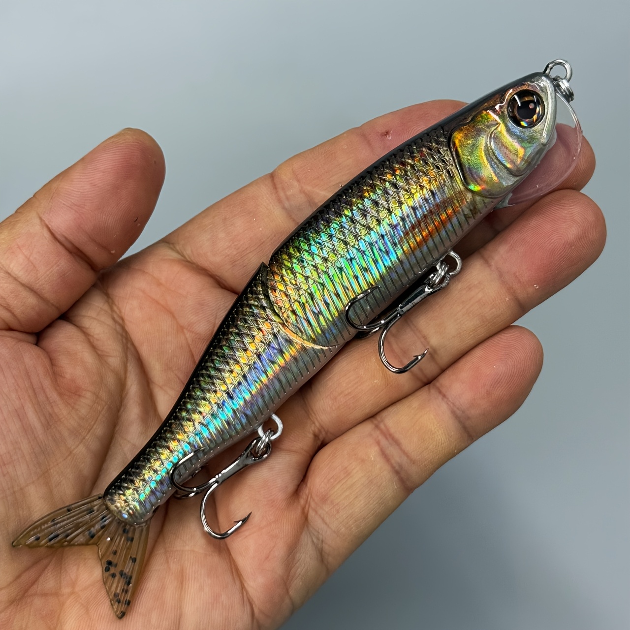 Image of 14cm 30g Swimbait Fishing Lure With Soft Tail For Pike Jointed Bait Crystal Mouth With Soft Tail Fishing Lure 2025new