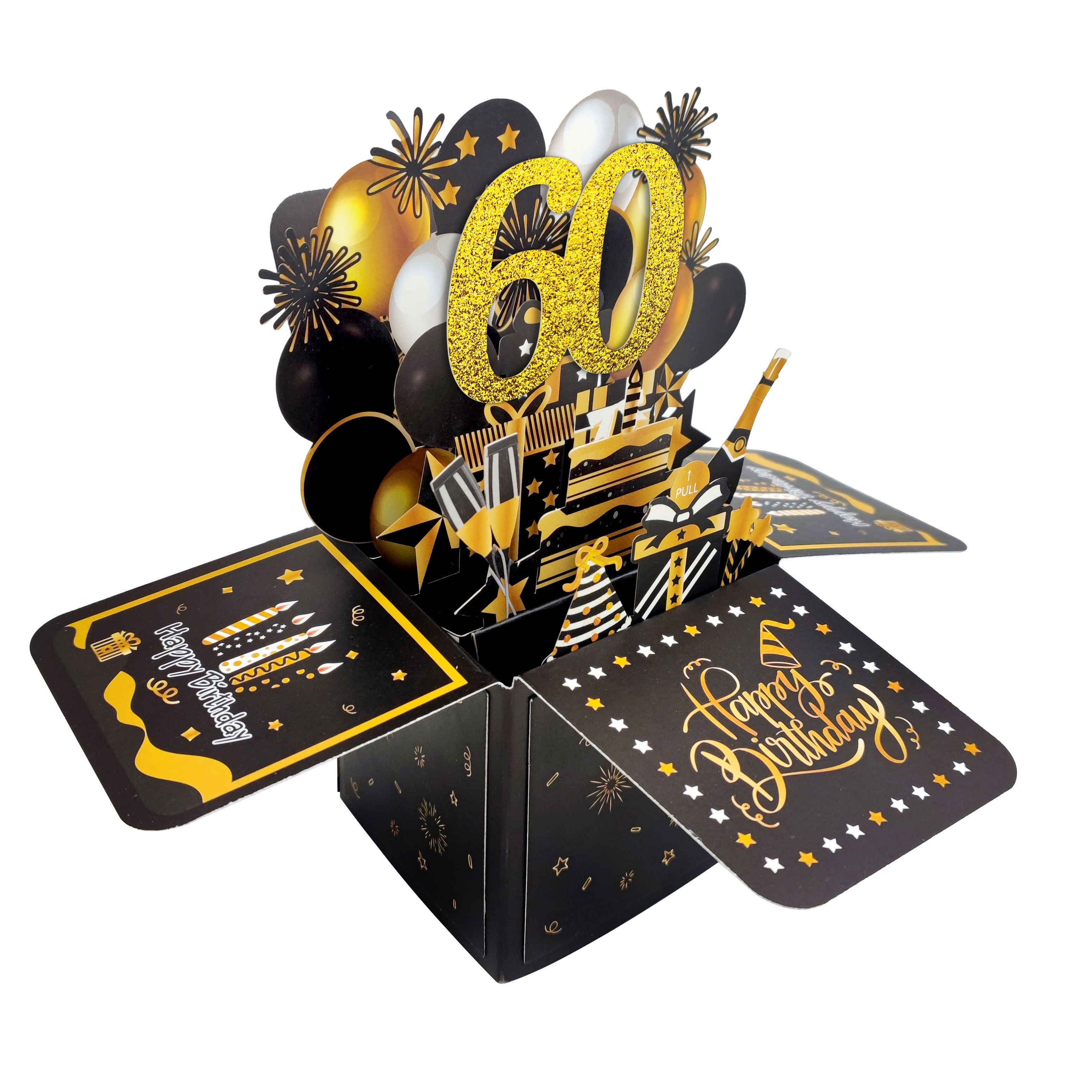 E-shop Pop-up-Karte zum 16./18./21./30./40./50./60./70./80./90. Geburtstag, Karte zum 30. Geburtstag mit Notiz Umschlag, Geburtstagsgeschenke für