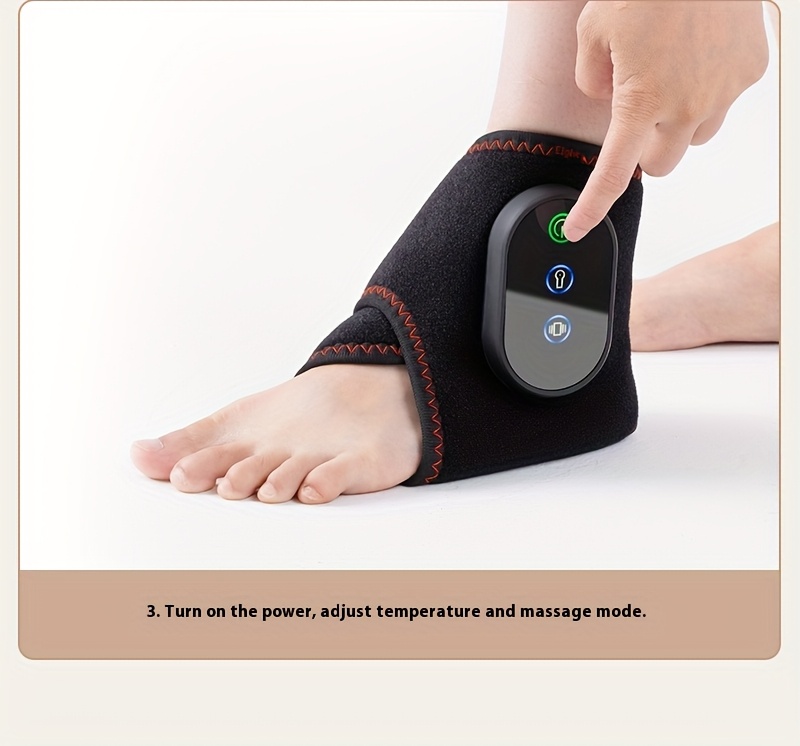 Certified Foot Massager with Three Vibration Modes, a Wireless Portable 3-In-1 Device, Featuring Heated Ankle Wraps, Three Settings, And Three Heat Levels 11 Foot Massager with Three Vibration Modes, a Wireless Portable 3-In-1 Device, Featuring Heated Ankle Wraps, Three Settings, And Three Heat Levels