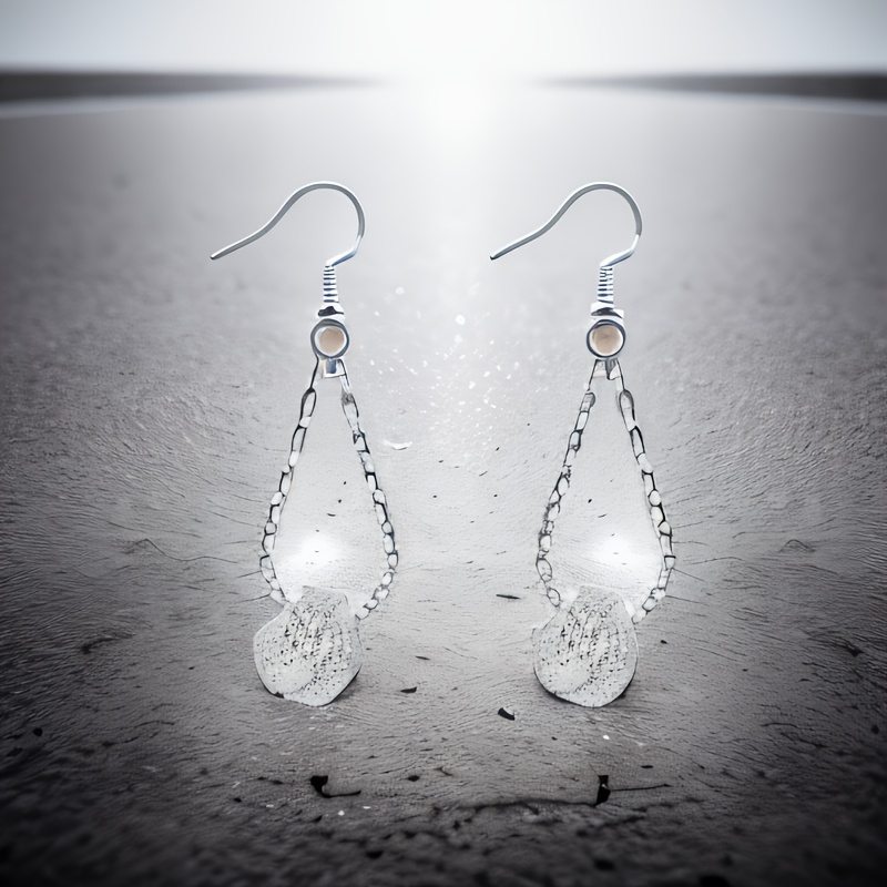 

Elegant Silvery-plated Water Drop & Twisted Dangle Earrings - Parties, Weddings & Gifts