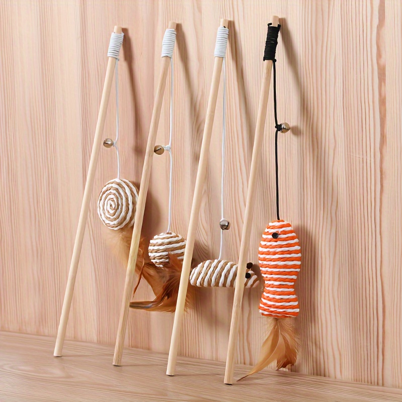 juguetes interactivos gatos varita plumas cascabeles Temu Uruguay