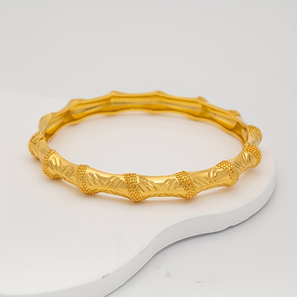 2pcs Golden Tone Open Cuff Bracelets for Women