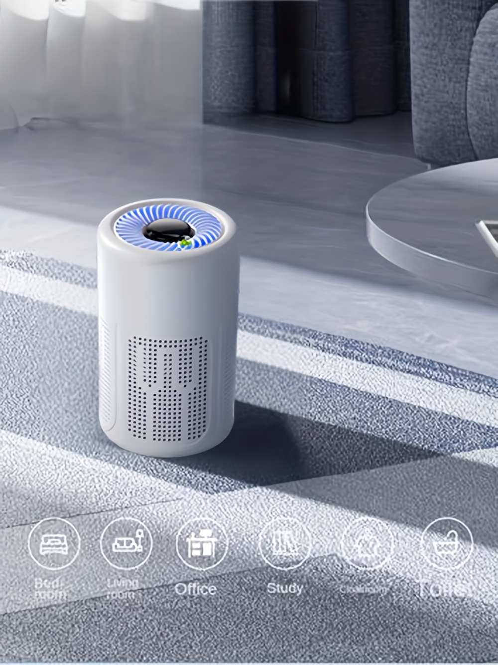 USB- Portable Air Purifier with Negative Ion Technology & HE-like Filter-like Effect - Eliminates Formaldehyde, Smoke, Odors, Allergens, Dust, Pet & Smoke - Plug-in Air for Home, Office, Car, Bedside (USB-