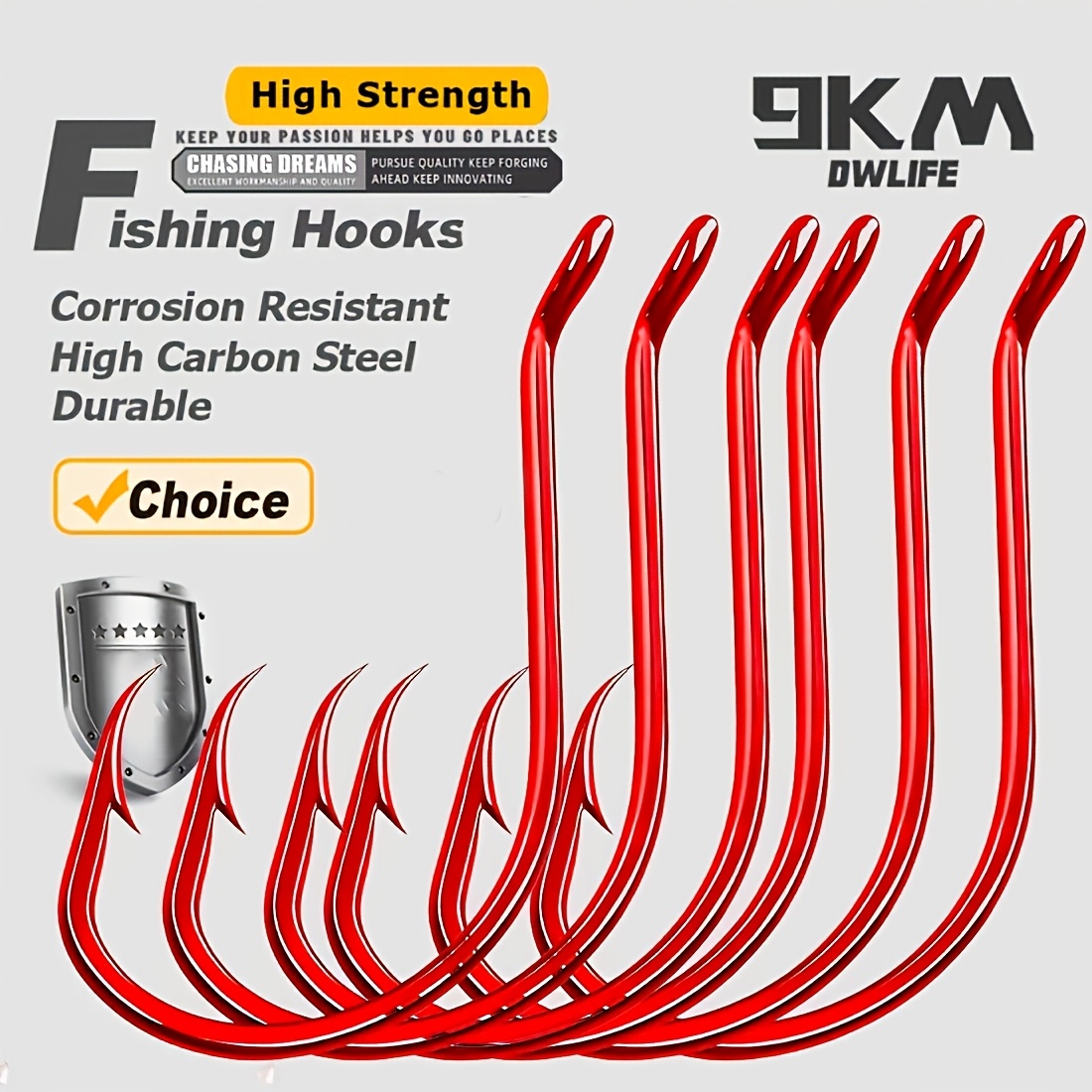 TEMU 9km 30pcs Hooks Circle Hook Offset 2x Strong Live Bait Barbed Carp Hook Catfish