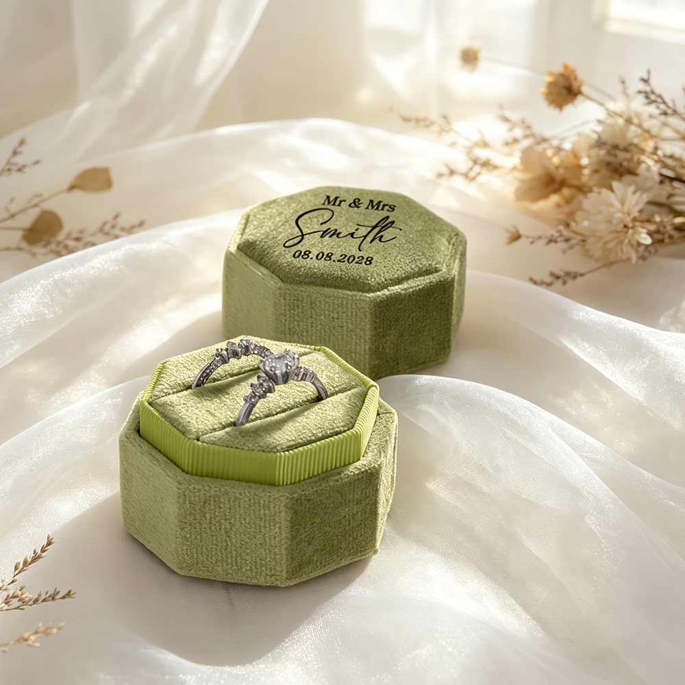 Luxury Custom Engravable Octagonal Ring Box