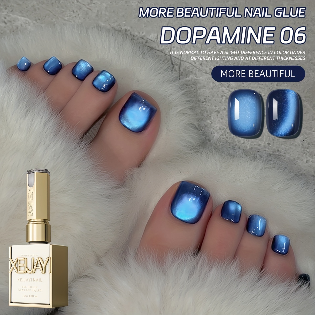 Image of Eye Nails Holographic Nail 15ml Reflective Magnetic Gel Soaking Led Gel Salon Female Nail Art Tools