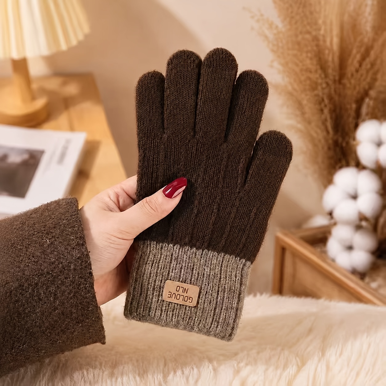 TEMU gants d'hiver, écran tactile élastique pour smartphones, et confortables pour les air, 6 couleurs en option, unisexe, épais, avec écran tactile