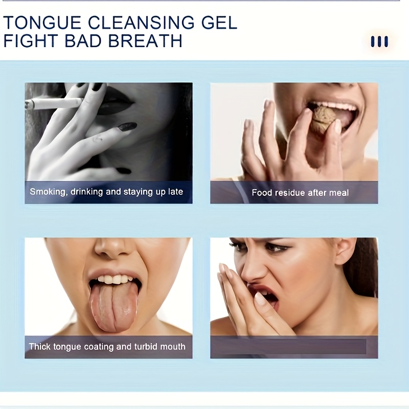 EELHOE Complete Tongue Cleaning Kit with 50g Gel & Tongue Scrubber - 12-Hour Fresh Breath, Daily Oral Care System, 12-Hour Long-Lasting Mint Taste, Plaque & Removal, Ideal Christmas & Thanksgiving Dental Hygiene Gift