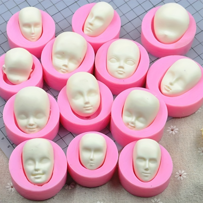 

13pcs Cartoon Face Silicone Mold Cake Decoration Chocolate Mold Baking Tool Clay Mold Handicraft Utensils