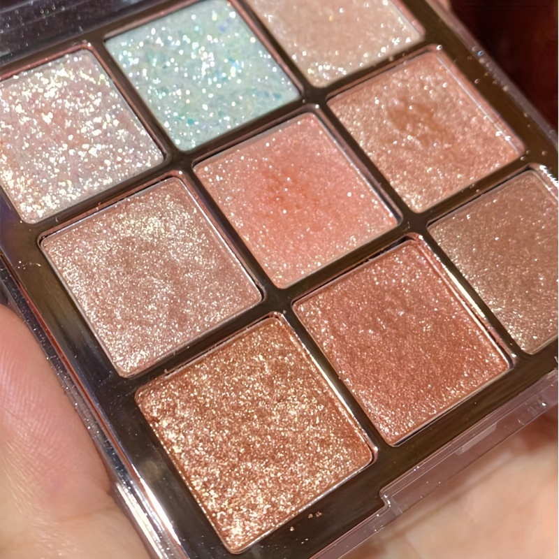 9-color Eyeshadow Palette - Pearlescent And Shimmer , Brown & Multicolor Tones For Everyday To Party Looks