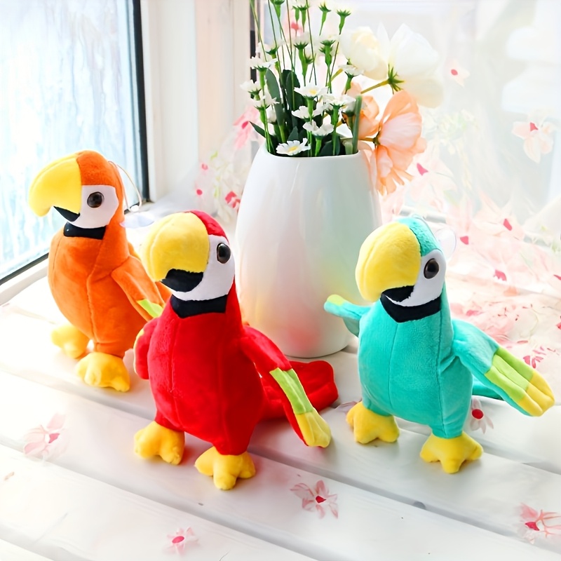 Cute Simulation Parrot Plush Toy - Durable, Soft, Chewy, Interactive Fun - Pet Grinds Teeth, Relieves Boredom, Suitable for Small and Medium-sized Dogs