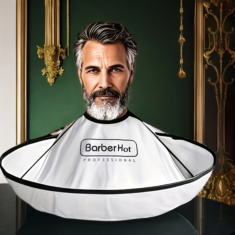 Image of 1pc-hairdressers' Hairdressing Cape, Adjustable Neckline Hair Cutting Bib, Umbrella Shape Folding Bib, Suitable For Barbershop Or Home Hairdressing.