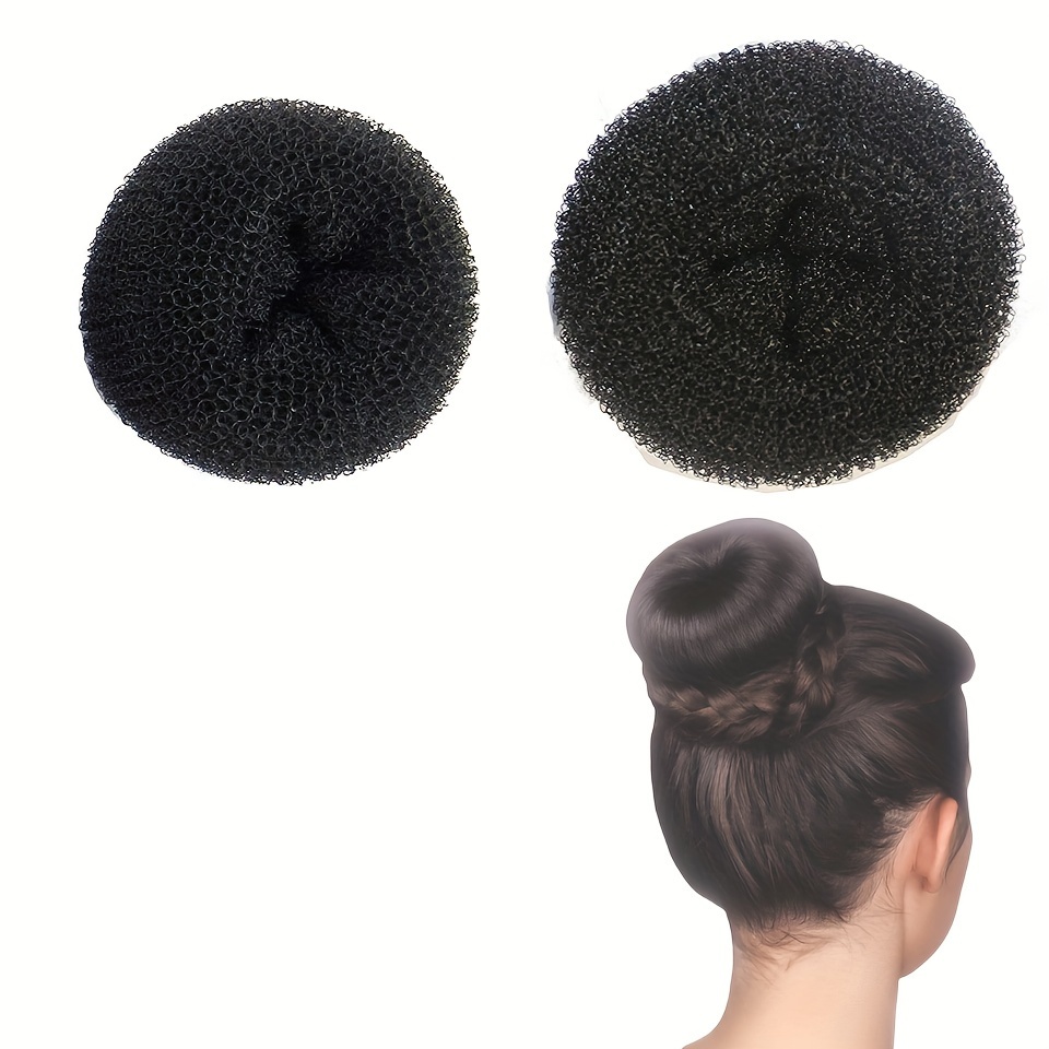 

5pcs Mini Bun Hair Styler Set - Plastic Donut Sock Bun For Thinning Hair - Simple Minimalist Style - - Ideal For Homecoming & Back To School - Suitable For 14+ - Solid Color Hair Ring