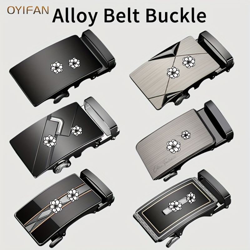 

Oyifan Alloy Belt Buckle: Fashionable Black Automatic Clasp For Wide Waistbands (3.3-3.5cm/1.3-1.38in)