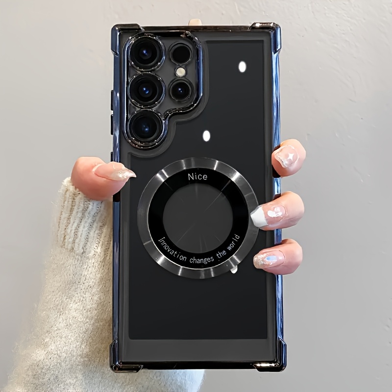 E-shop Handyhülle: Luxuriöse, modische, stoßdämpfende Magnet-Handyhülle mit Linsenschutz, passend für for S21 S22 S23 S24 S25 Ultra A13 A14 A15 A33 A34