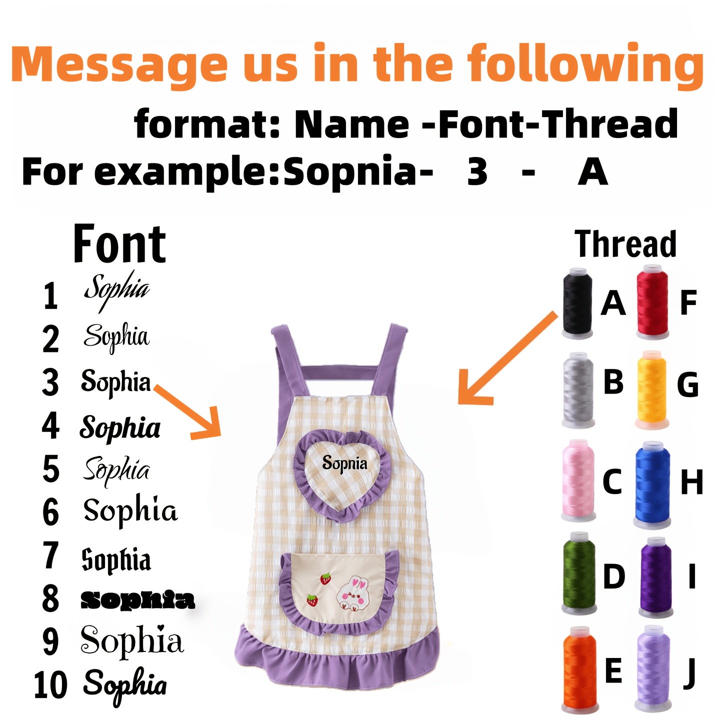 TEMU Customizable Embroidered Text/numbers - Style Mini Apron With Pocket, Birthday Party Outfit - Durable Polyester Apron, Ideal Christmas Gift,