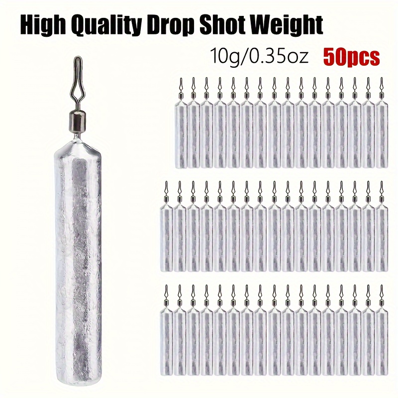 Image of 50pcs Fishing Lead Weights - Perch, Carp, Catfish Lead Weights - Suitable For Freshwater And Saltwater Fishing Lead Weights 6 Sizes 0.12oz/0.18oz/0.25oz/0./0.49oz/0.71oz