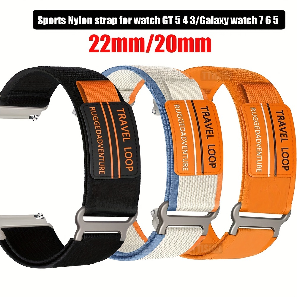 

Bracelet en Nylon Sportif 20mm 22mm pour 4 3 2 2e Génération pour Samsung 7 6 5 4 6classic Gear Bracelet à Dégagement Rapide