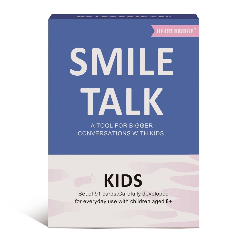 Image of 1pc Smile Talk Children's Thinking Card Game, Tabletop Game, Tool To Start Meaningful , Halloween/christmas Gift For Children, Suitable For | 91cards|