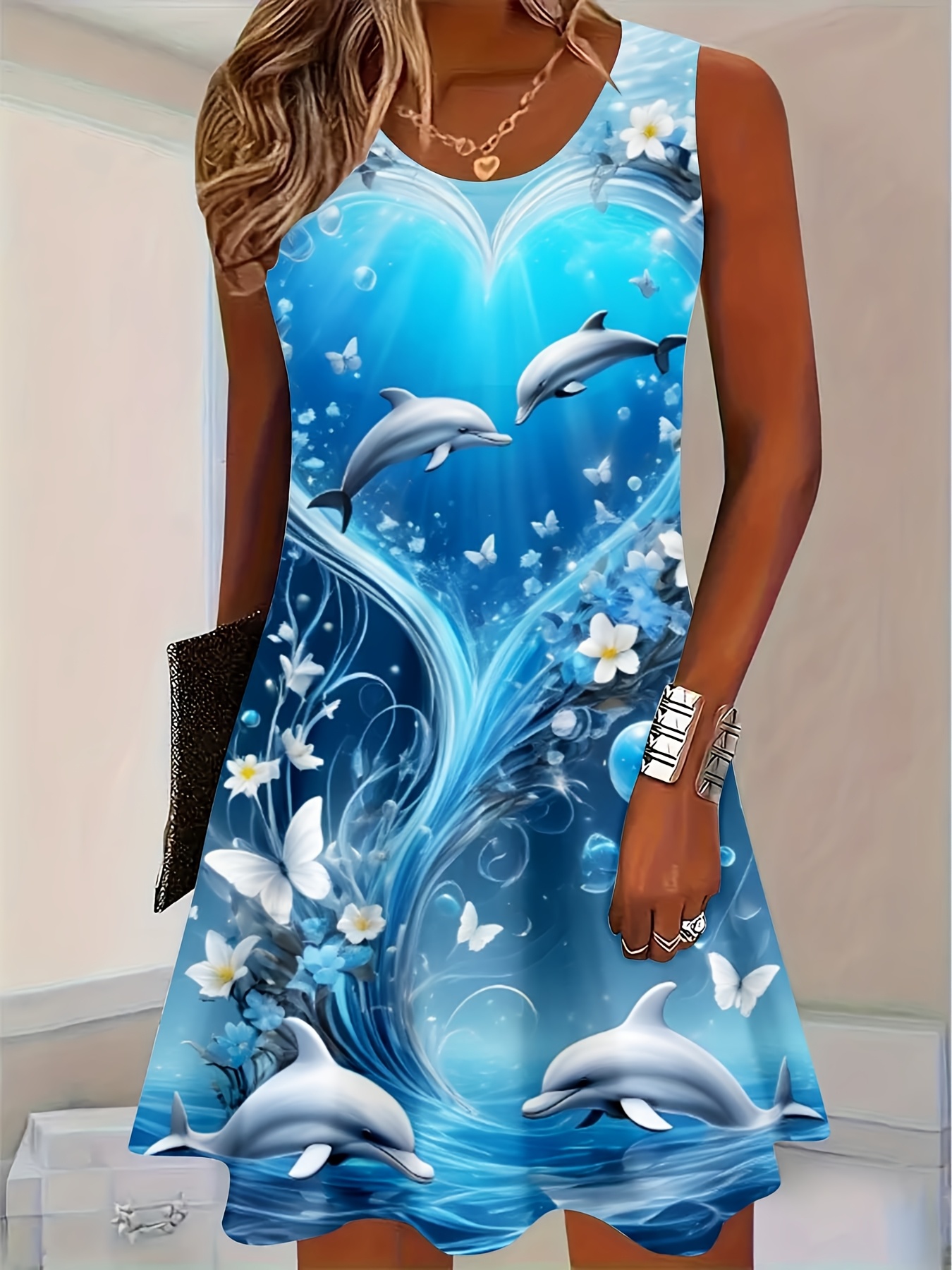 knee length summer dresses casual Women Dress Stylish for V-Neck Short Sleeve Summer Flower 15 Black Dress Outfit group-557 Save with Multi-Packs:12 Pairs