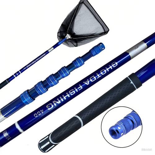 eva handle retractable net 2 1m 3 0m 4 0m portable positioning length hand net for carp flying fish and sea fishing outdoor fishing leisure vacation portable catching net