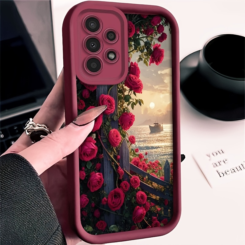 TEMU Phone Case: Creative Sail Rose Phone Case For Galaxy S20/s21fe/s22 Ultra/s23+/s24 Ultra/s24