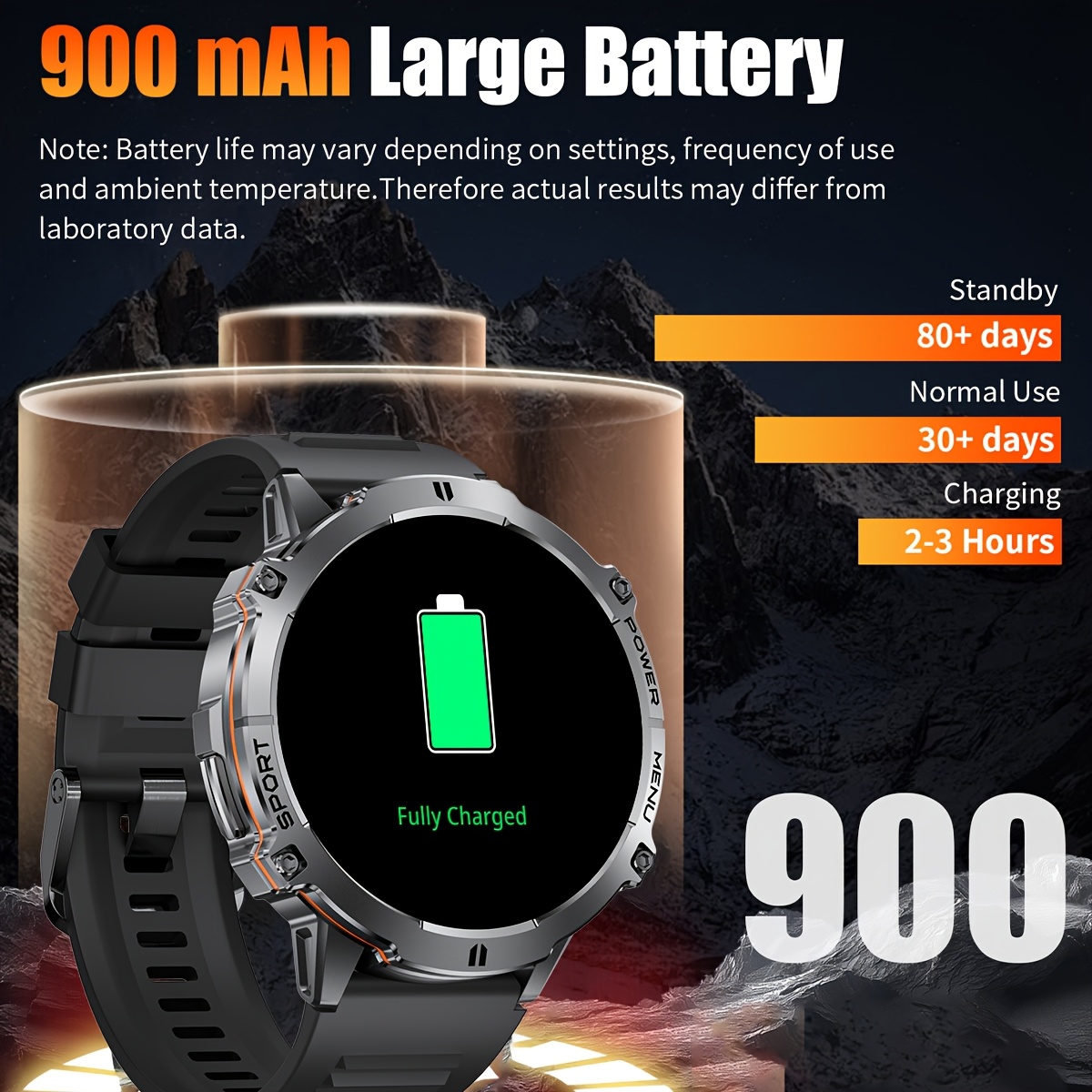 LIGE Smart Watch for Men, AMOLED Touch Screen