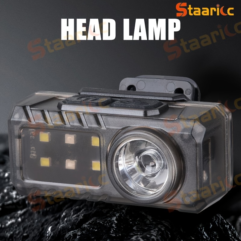

Staaricc 1pc Super Bright Headlamp, Type-c Rechargeable For Outdoor Camping Hiking Fishing Hunting Travel