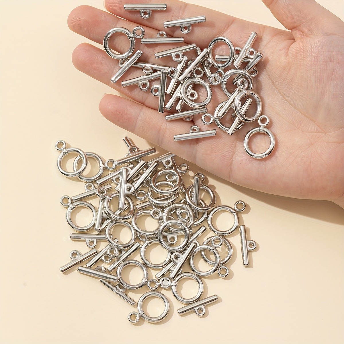 20 Sets Of Silveryot Bracelet And Necklace Finishing Clasps, Polished Link Connectors, Accessories