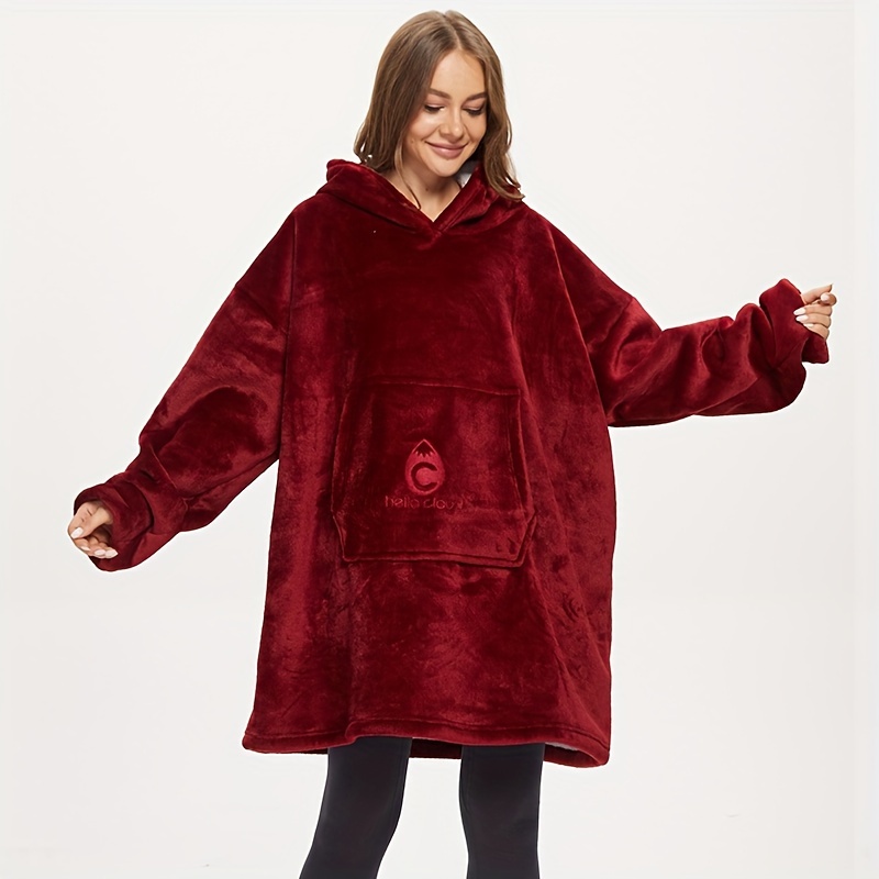 Sudadera con capucha de gran tamaño para mujer, manta de forro
