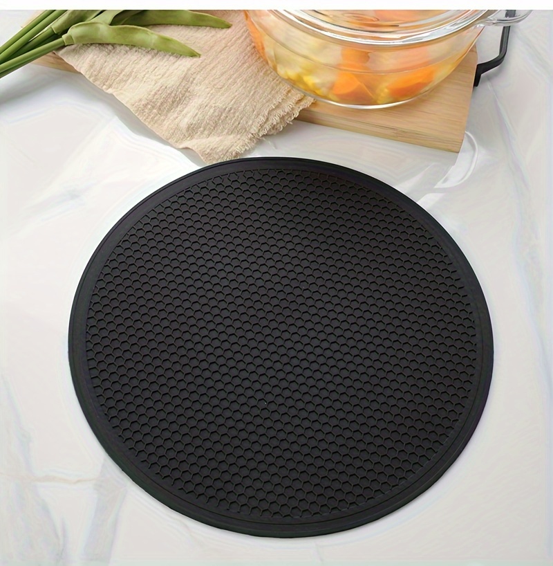 1 3pcs round honeycomb silicone placemat anti scalding non slip mat heat insulation pot mat silicone dining table mat kitchen stuff kitchen accessories home kitchen items details 10