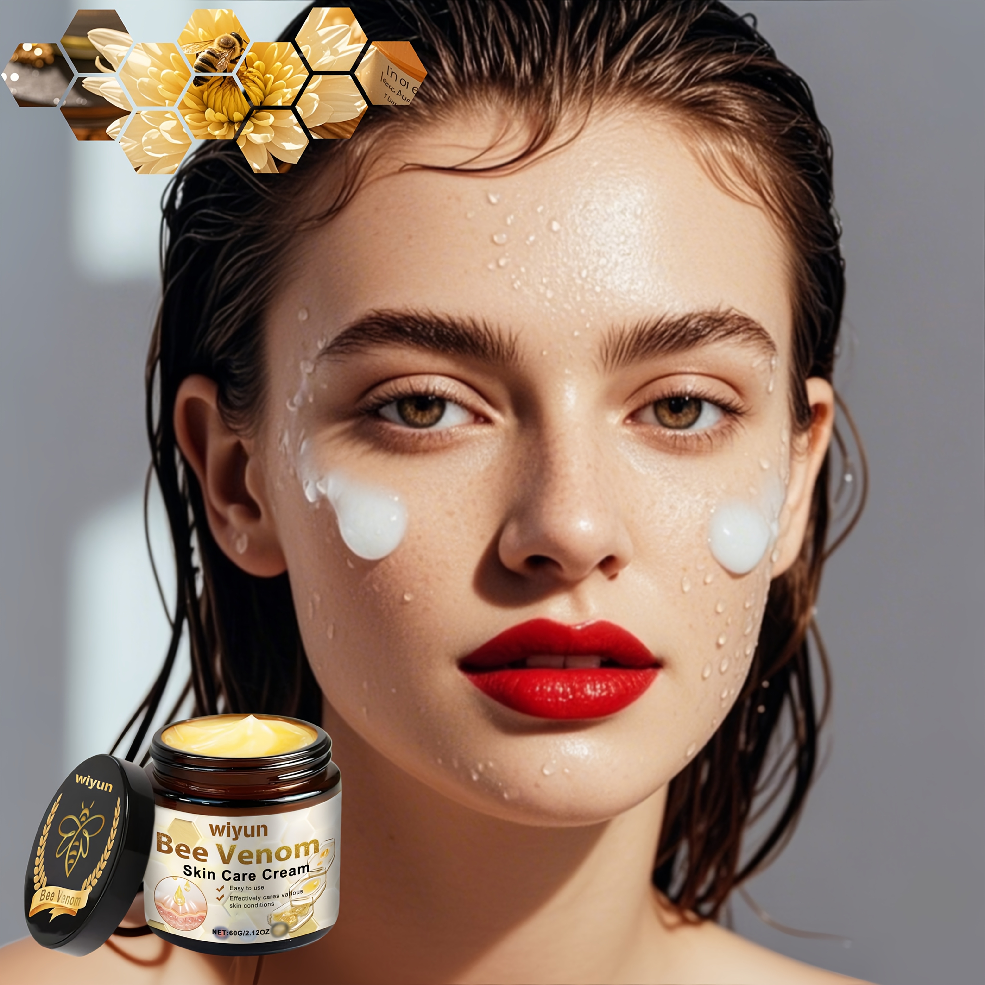 TEMU [tightening Cream] Bee Venom Tight Cream - 55g, Moisturizing And Tightening - For Moisturizing, Hydrating Light Beige, Great As A Gift For