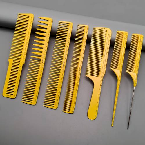 item picture from a 7pcs haircutting comb set by high quality luxury salon combs for a must have comb set for styling and cutting salons and bridal shops