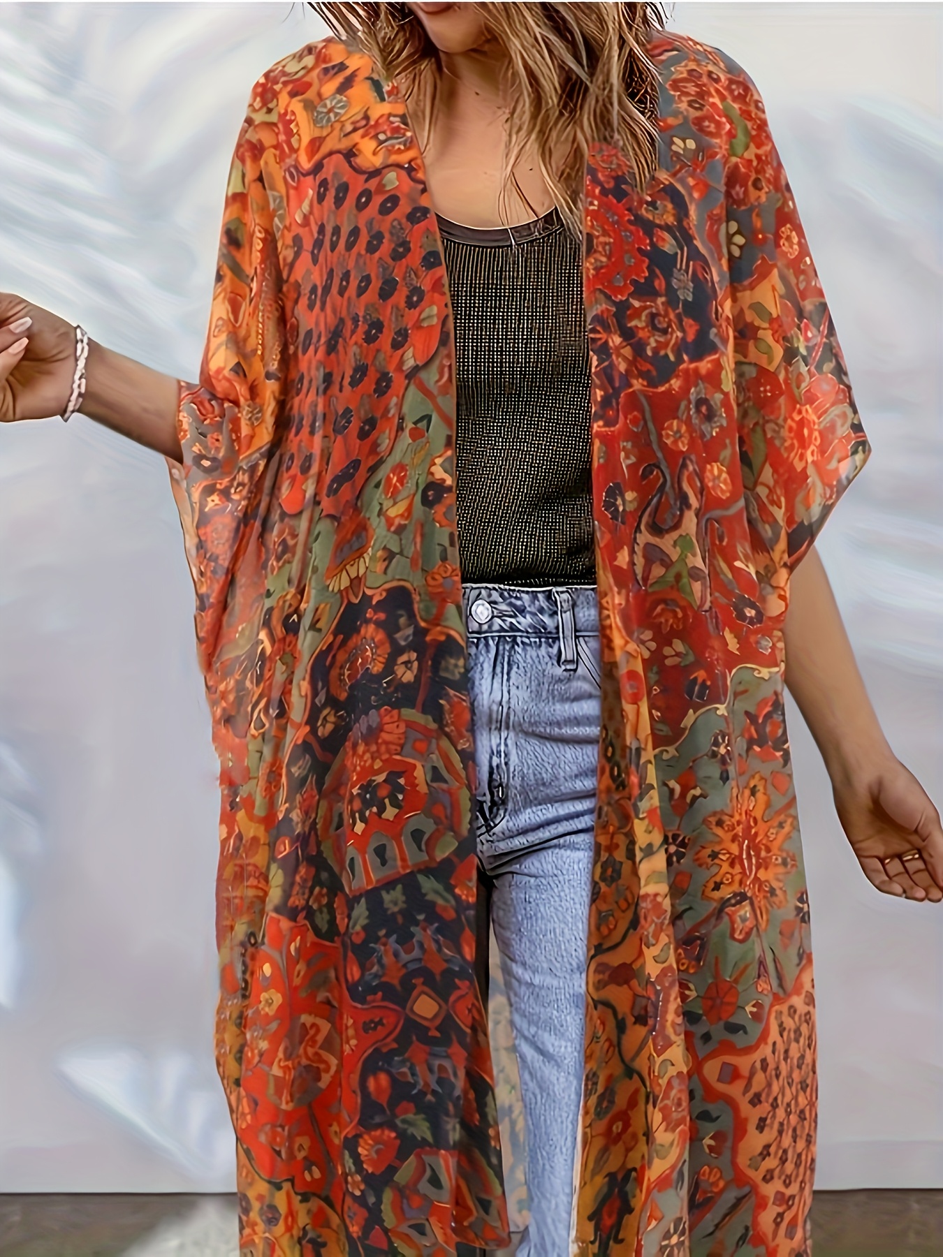 sheer cardigan sold on Temu United States